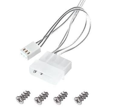 deepcool Xfan 80 mm, gjennomsiktig ramme med blå LED, ventilasjonsvifte med 3 -pinners/2 -pinners etui