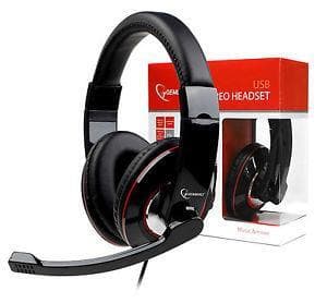 Gembird MHS-U-001 USB-hodetelefoner USB, Blank svart, Innebygd mikrofon