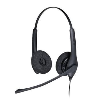 Jabra Biz 1500 Duo USB, Hodesett, Hodebånd, Kontor/kundesenter, Svart, Stereofonisk, In-line