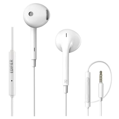 Edifier Wired Earphones P180 Plus Innebygd mikrofon, 3,5 mm lyd, hvit