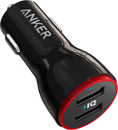 Anker PowerDrive 2 24W Dual USB billader (sort)