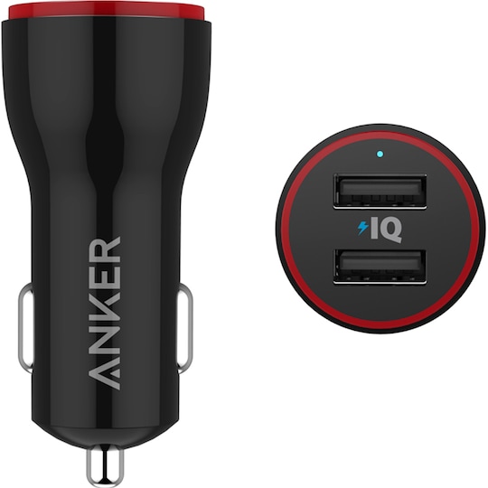 Anker PowerDrive 2 24W Dual USB billader (sort)