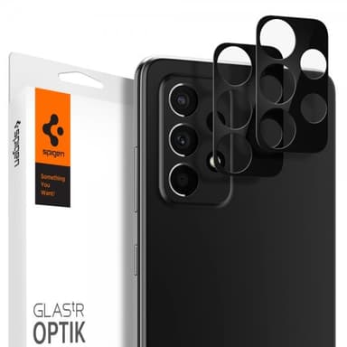 Spigen Samsung Galaxy A52/A52s 5G Linsebeskyttelse Glas.tR Optik 2-pack Svart