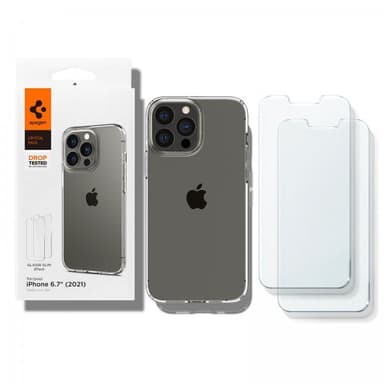 Spigen iPhone 13 Pro Max Deksel Skjermbeskytter Crystal Pack Crystal Clear