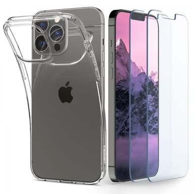 Spigen iPhone 13 Pro Max Deksel Skjermbeskytter Crystal Pack Crystal Clear