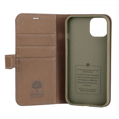 Onsala iPhone 13 Etui ECO Wallet Brun