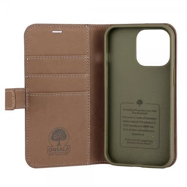 Onsala iPhone 13 Pro Etui ECO Wallet Brun