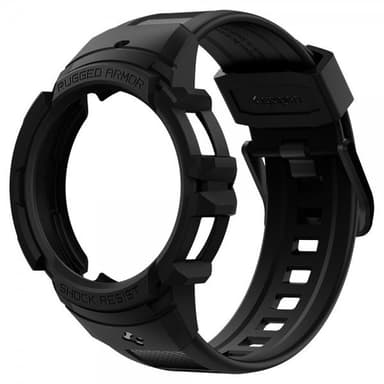 Spigen Samsung Galaxy Watch 4/5 44mm Deksel med Armbånd Rugged Armor Pro Charcoal Gray