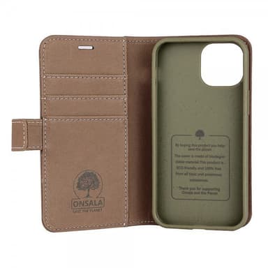 Onsala iPhone 13 Mini Etui ECO Wallet Brun