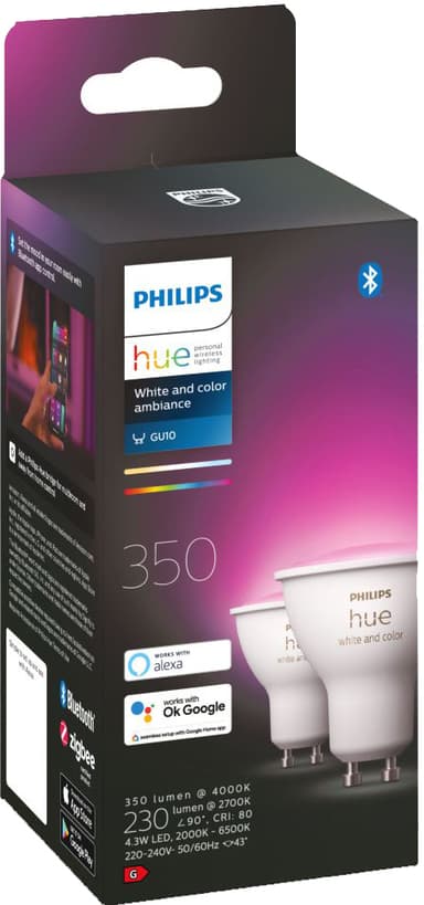 Philips Hue WCA 4,3W GU10 2-pk.