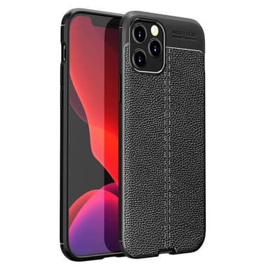 Lærmønstret TPU-deksel Apple iPhone 13 Pro (6.1 ")  - Svart