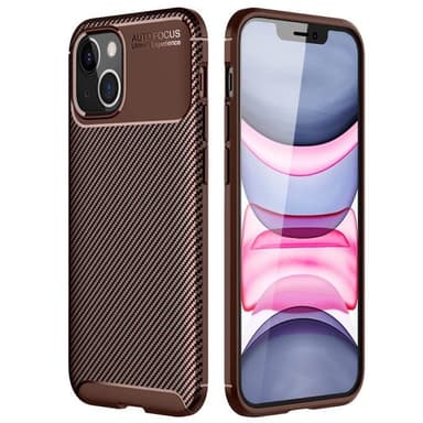 Carbon silikon deksel Apple iPhone 13 mini - brun
