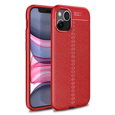 Lærmønstret TPU-deksel Apple iPhone 13 mini - RØD