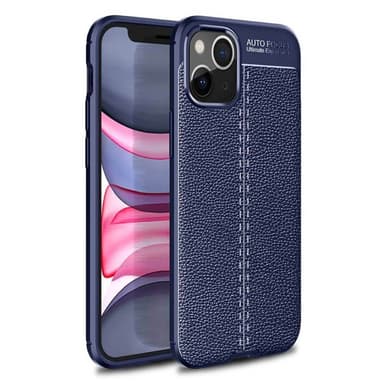Lærmønstret TPU-deksel Apple iPhone 13 mini  - Blå