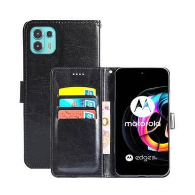 Lommebokdeksel 3-kort Motorola Edge 20 Lite  - Svart