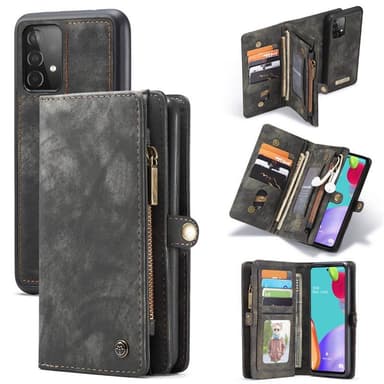 Multi-lommebok CaseMe 11-kort Samsung Galaxy A52s 5G  - Svart / grå