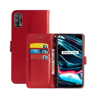Lommebokdeksel 3-kort Realme 7 Pro 4G  - RØD