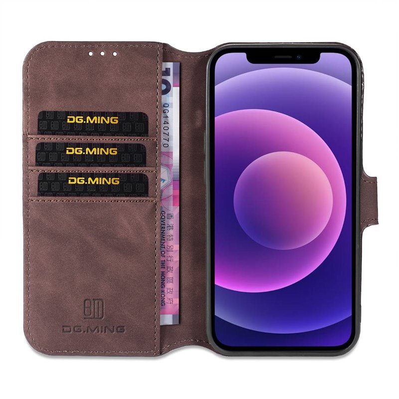 DG-Ming mobil lommebok 3-kort Apple iPhone 13  - Kaffe