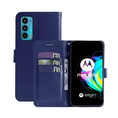 Lommebokdeksel 3-kort Motorola Edge 20  - Mørke blå