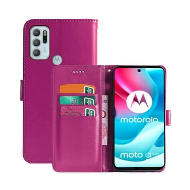 Lommebokdeksel 3-kort Motorola Moto G60S  - Rosa