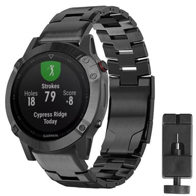 Armbånd titan Garmin Fenix 5 - Svart