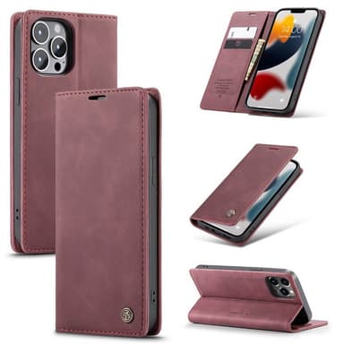 CaseMe Smart FlipCase Apple iPhone 13 Pro Max  - Vinrød