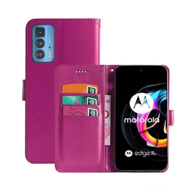 Lommebokdeksel 3-kort Motorola Edge 20 Pro  - Rosa