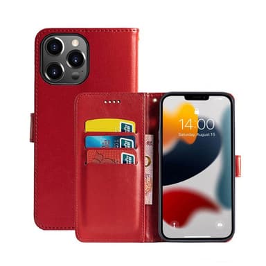 Apple iPhone 13 Pro Lommebokdeksel 3-kort  - RØD