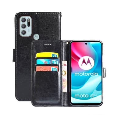 Lommebokdeksel 3-kort Motorola Moto G60S  - Svart