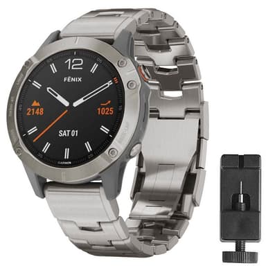 Armbånd titan Garmin Fenix 6 Pro - Sølv