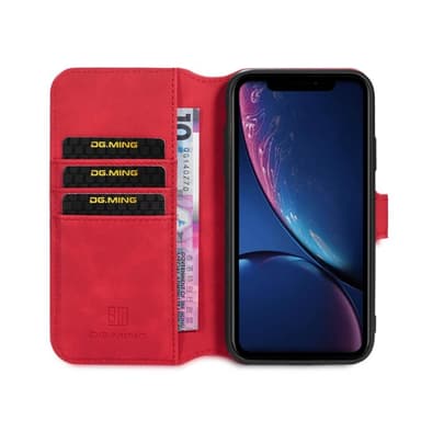 DG-Ming mobil lommebok 3-kort Apple iPhone 13 mini - RØD