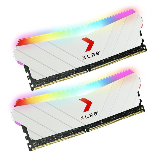 PNY 16GB (2x8GB) XLR8 Gaming EPIC-X RGB™ DDR4 3600MHz Desktop Memory White Edition