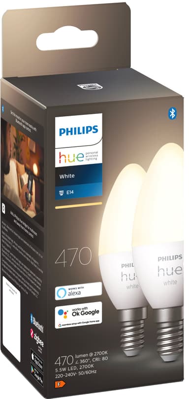 Philips Hue W 5,5W B39 E14 2-pk.