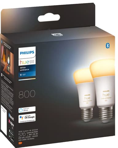 Philips Hue WA 6W A60 E27 2-pk.