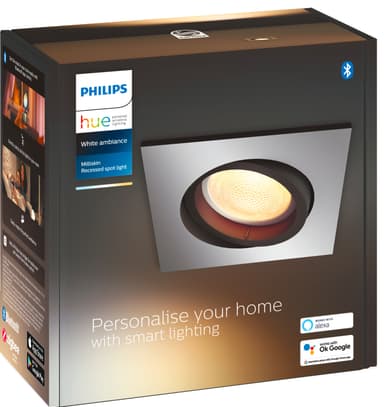 Philips Hue Milliskin innfelt spotlys S. (aluminium)