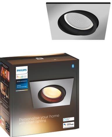 Philips Hue Milliskin innfelt spotlys S. (aluminium)