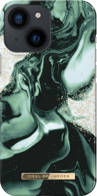 iDeal of Sweden deksel for iPhone 13 mini (golden olive marble)