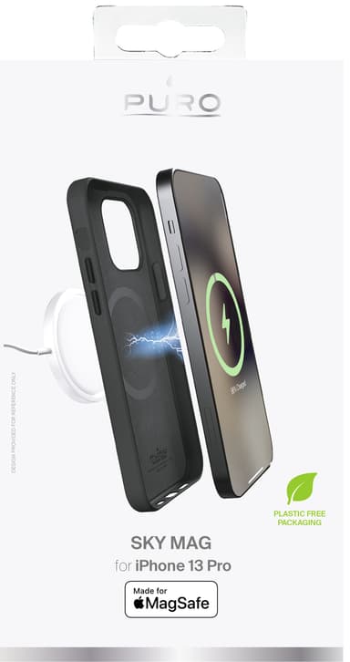 Puro Sky iPhone 13 Pro deksel med MagSafe (sort)