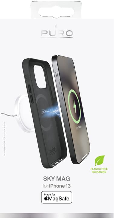 Puro Sky iPhone 13 deksel med MagSafe (sort)
