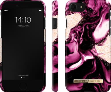iDeal of Sweden deksel til iPhone 7/8/SE Gen. 3 (golden ruby marble)