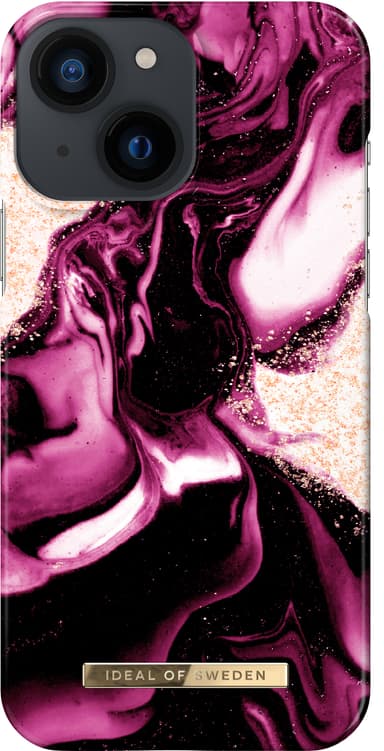 iDeal of Sweden deksel for iPhone 13 mini  (golden ruby marble)