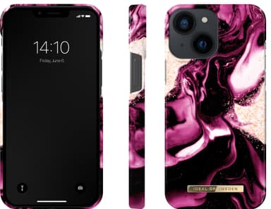 iDeal of Sweden deksel for iPhone 13 mini  (golden ruby marble)