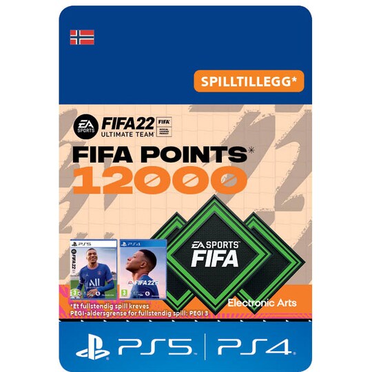 FIFA 22 FUT 12000 Ultimate Team Points - Playstation (NO)