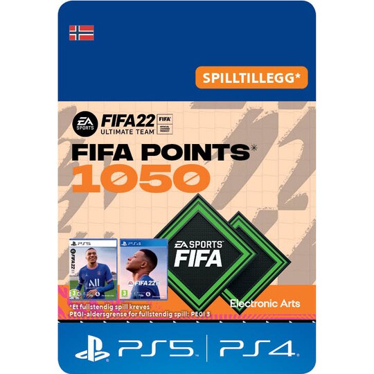 FIFA 22 FUT 1050 Ultimate Team Points - Playstation (NO)