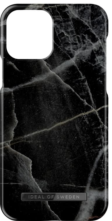 iDeal of Sweden deksel for iPhone 13 (Black Thunder Marble)