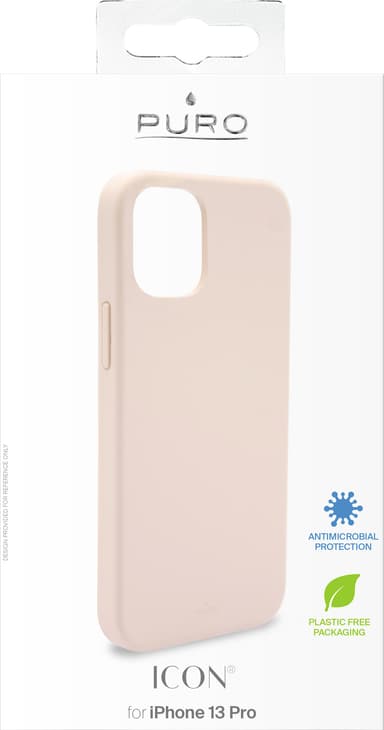Puro Icon silikondeksel til iPhone 13 Pro (sort)