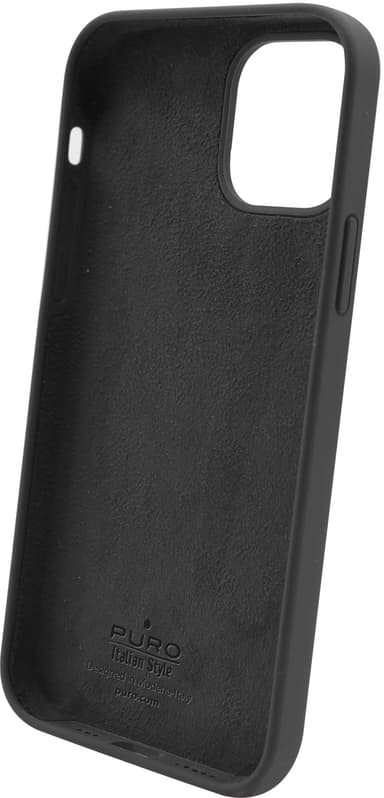Puro Icon silikondeksel til iPhone 13 mini (sort)