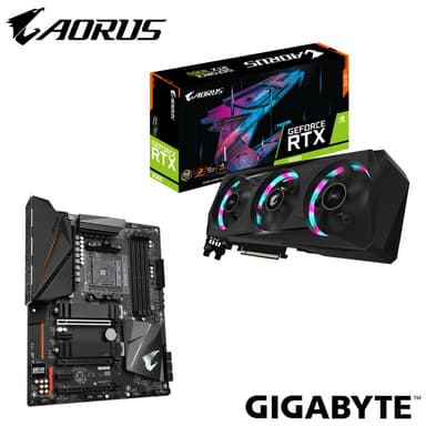 Gigabyte Geforce RTX 3060 ELITE 12G Rev 2.0 (LHR) + B550 AORUS PRO V2 ...