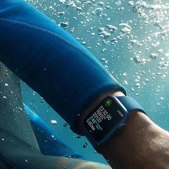 Apple Watch Series 7 Nike 41mm GPS (stjerneskinn alu/platinasort sportsreim)
