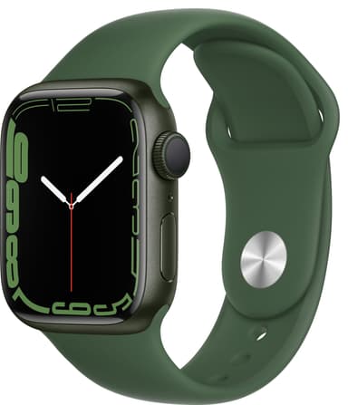 Apple Watch Series 7 41mm GPS (grønn alu/kløver sportsreim)